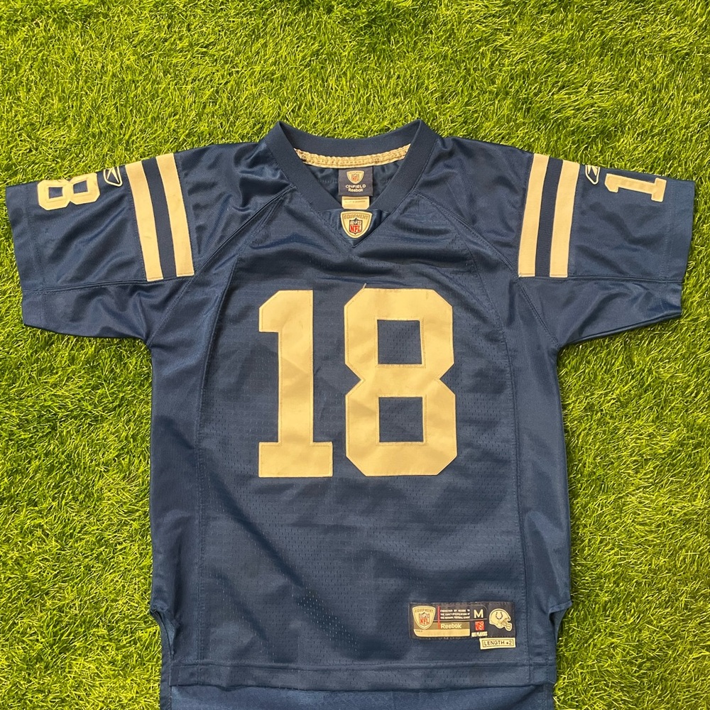 Reebok nfl Indianapolis colts Peyton manning football jersey size youth medium